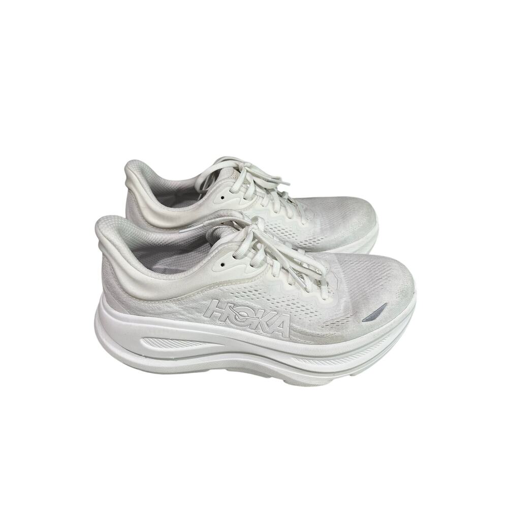 HOKA One One Bondi 9 Women’s 8 B White Running Walking Shoes 1162012 WWH